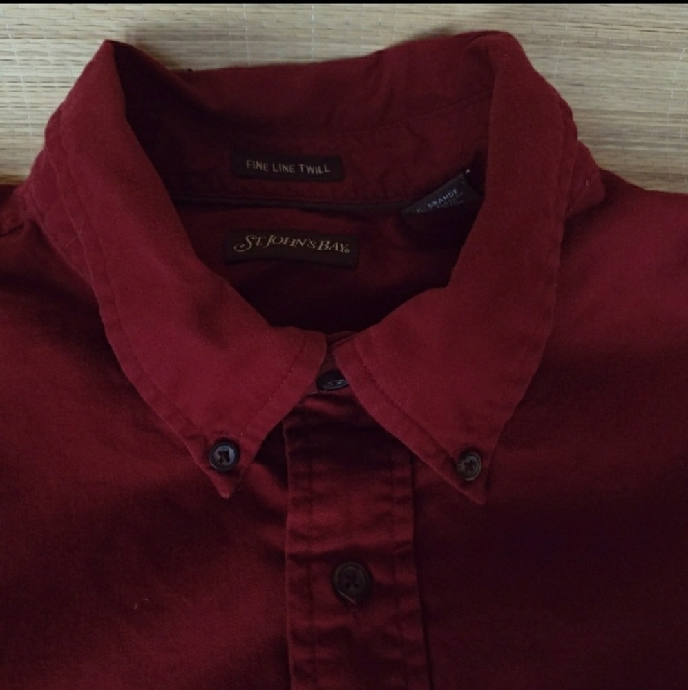 St John's Bay Fine Line Twill button up - Picture 2 of 5